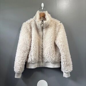 Zara Off-White Teddy Jacket